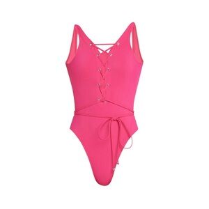ALAÏA
Pink Lace-up swimsuit